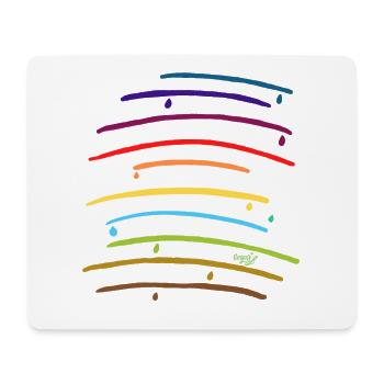 Rainbow arches with drops - Mouse Pad (horizontal) - white - Front