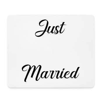 GERADE VERHEIRATET. Junggesellinnenabschied. HEILIGER VALENTIN. LANG LEBE DIE MARIES - Mousepad (Querformat) - Weiß - Vorne
