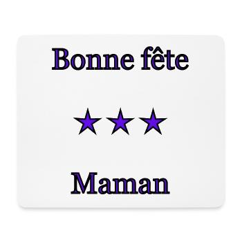 MAMAN. FÊTE DES MÈRES. BONNE FÊTE MAMAN. JE T'AIME - Tapis de souris (format paysage) - blanc - Devant