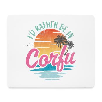 Ich wäre lieber auf Korfu - Mousepad (Querformat) - Weiß - Vorne