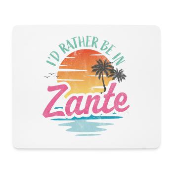Je préférerais être à Zante - Tapis de souris (format paysage) - blanc - Devant