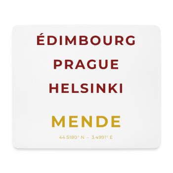 Mende Lozère - Edimbourg - Prague - Helsinki - Tapis de souris (format paysage) - blanc - Devant