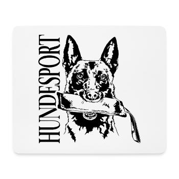 HUNDESPORT Belgischer Malinois Hunde IGP Wilsigns - Mousepad (Querformat) - Weiß - Vorne
