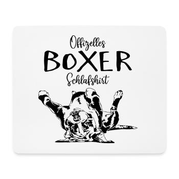 Official BOXER Sleeping Shirt Dog Wilsigns - Mouse Pad (horizontal) - white - Front