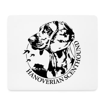 HANOVERIAN SCENTHOUND Jagdhund Portrait Jagdhunde - Mousepad (Querformat) - Weiß - Vorne