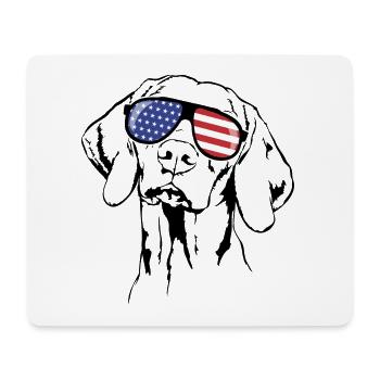 MAGYAR VIZSLA America Flag USA Wilsigns - Mouse Pad (horizontal) - white - Front