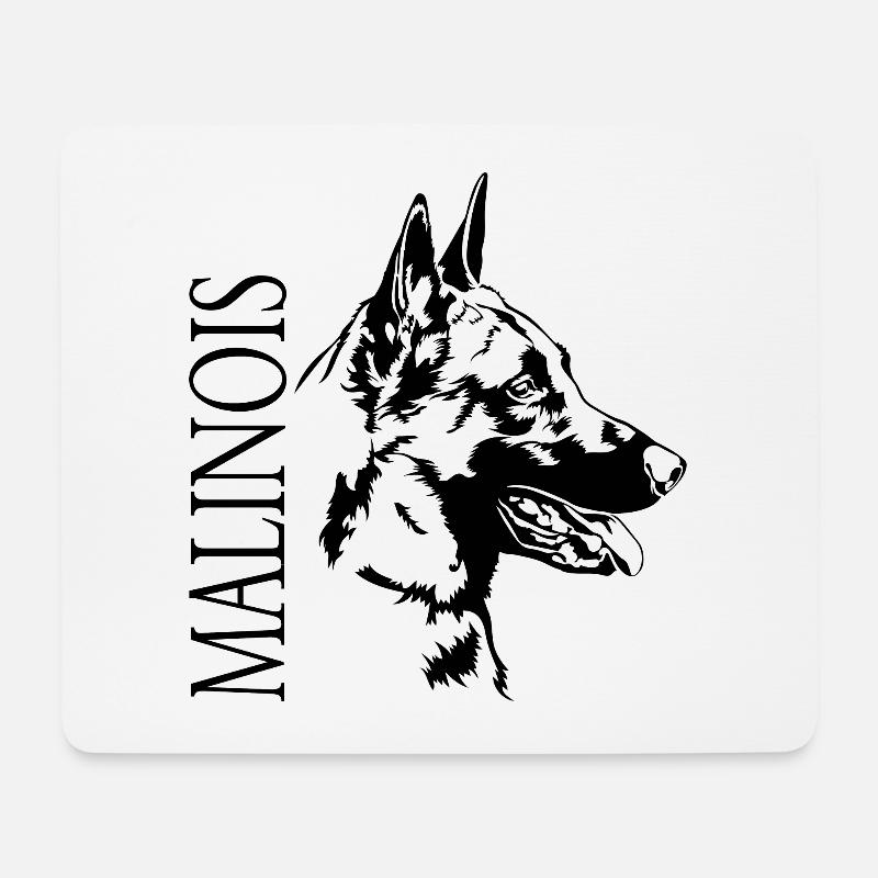 Malinois Portrait Hund Hunde Wilsigns - Mousepad (Querformat) - Weiß