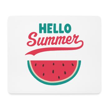 Hallo Sommer Wassermelone - Mousepad (Querformat) - Weiß - Vorne