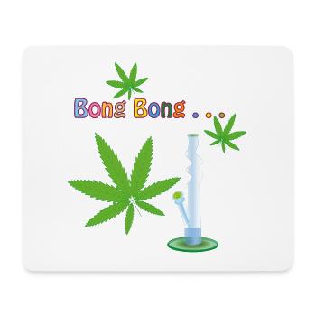 Feuilles de Cannabis Avec Bang - Tapis de souris (format paysage) - blanc - Devant
