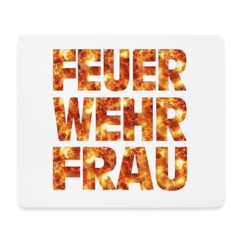 Feuerwehrfrau - Mousepad (Querformat) - Weiß - Vorne