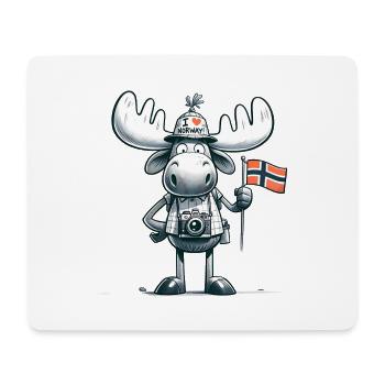 Orignal passionné de Norvège - Tapis de souris (format paysage) - blanc - Devant