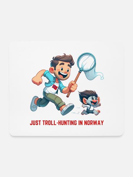 Norwegen Troll-Jagd - Mousepad (Querformat) - Weiß