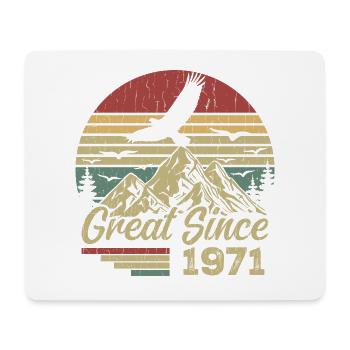Vintage 1971 Retro 1971 Birthday Gift - Mouse Pad (horizontal) - white - Front