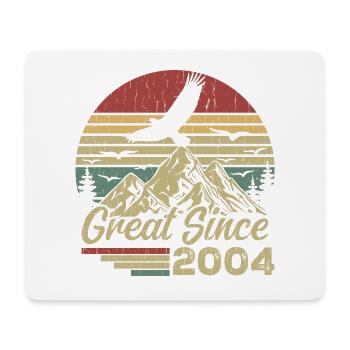 Jahrgang 2004 Retro 2004 Geburtstagsgeschenk - Mousepad (Querformat) - Weiß - Vorne