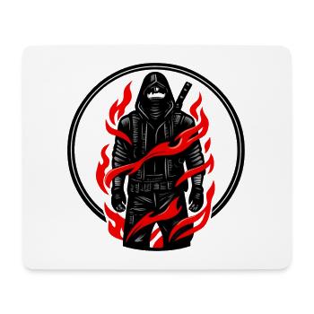 Feuerflamme Schattenkämpfer - Mousepad (Querformat) - Weiß - Vorne