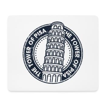 Emblème de l’insigne de la tour de Pise - Tapis de souris (format paysage) - blanc - Devant