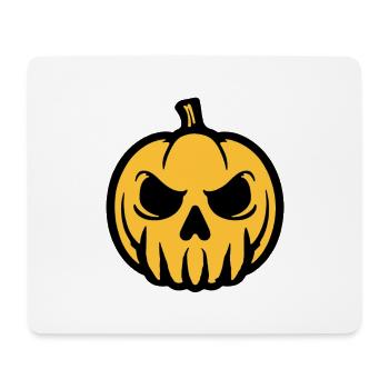 Pumpkin Skull Yellow Black - Mouse Pad (horizontal) - white - Front