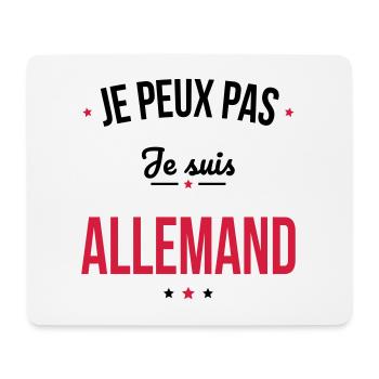 Je peux pas je suis Allemand - Tapis de souris (format paysage) - blanc - Devant