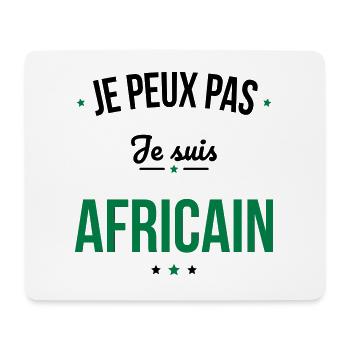 Je peux pas je suis Africain - Tapis de souris (format paysage) - blanc - Devant