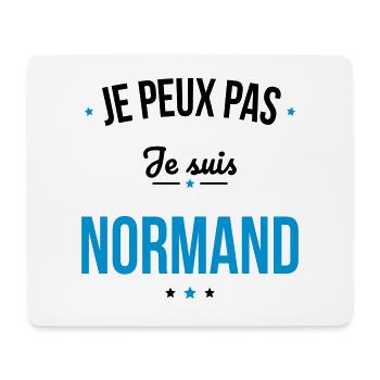 Je peux pas je suis Normand - Tapis de souris (format paysage) - blanc - Devant