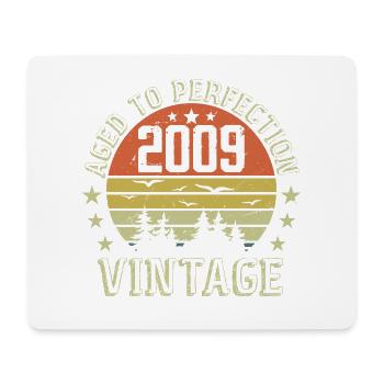 2009 Vintage Born 2009 Birthday Gift 2009 - Mouse Pad (horizontal) - white - Front