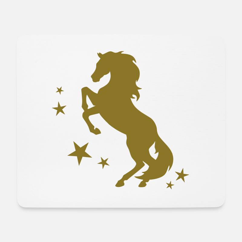 Pferd - Mousepad (Querformat) - Weiß