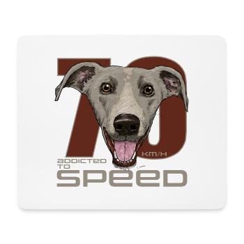 Lévrier chien Greyhound course de chiens sports canins - Tapis de souris (format paysage) - blanc - Devant