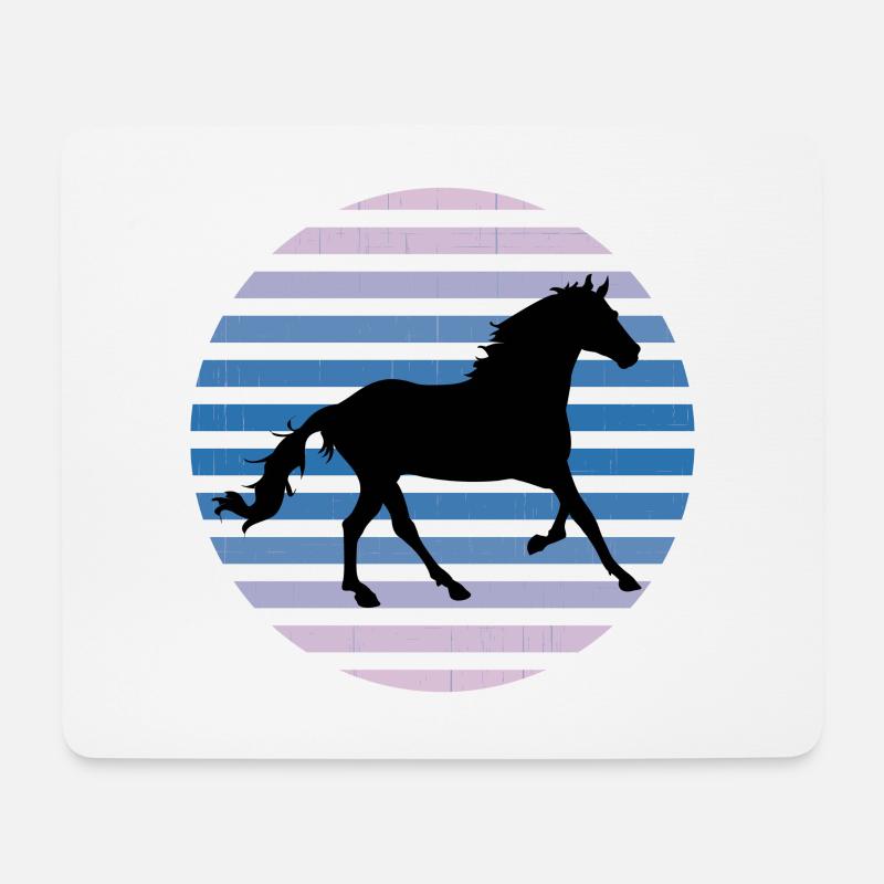 Pferd - Mousepad (Querformat) - Weiß