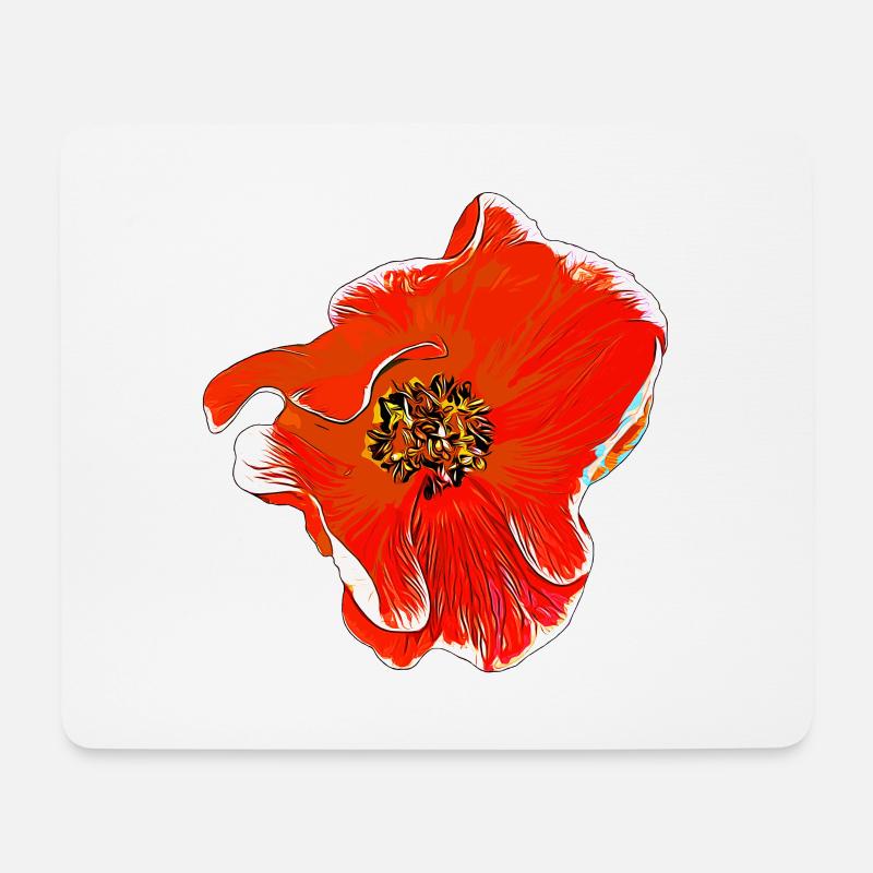 Blumen Rose orange - Mousepad (Querformat) - Weiß