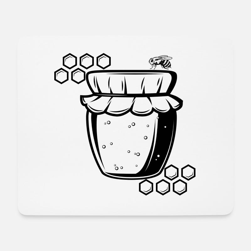 Biene Imker Naturschutz Honig - Nachhaltigkeit - Mousepad (Querformat) - Weiß