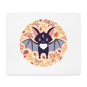 Bat with autumn pattern - Mouse Pad (horizontal) - white - Front