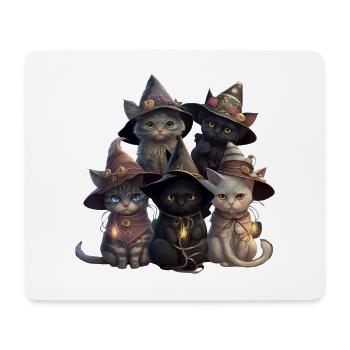 Halloween Katzen als Hexen verkleidet - Mousepad (Querformat) - Weiß - Vorne