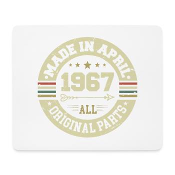 Anniversaire avril 1967 - Cadeau d’anniversaire 58 - Tapis de souris (format paysage) - blanc - Devant