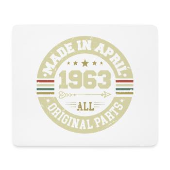 Birthday april 1963 - 62nd birthday gift - Mouse Pad (horizontal) - white - Front