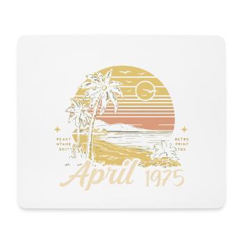 50. Geburtstag Oldtimer April Jahrgang 1975 April - Mousepad (Querformat) - Weiß - Vorne