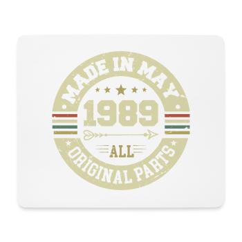 Mai 1989 Jahrestag Mai 1989 Geburtstag May 1989 - Mousepad (Querformat) - Weiß - Vorne