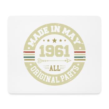 May 1961 Anniversary May 1961 Birthday May 1961 - Mouse Pad (horizontal) - white - Front