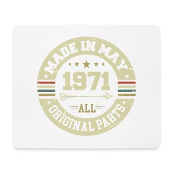 Mai 1971 Jahrestag Mai 1971 Geburtstag May 1971 - Mousepad (Querformat) - Weiß - Vorne