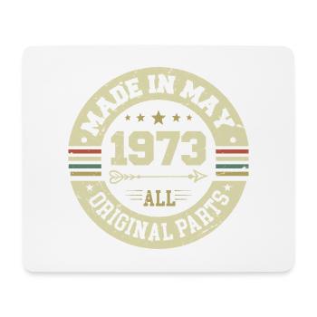 Mai 1973 Jahrestag Mai 1973 Geburtstag May 1973 - Mousepad (Querformat) - Weiß - Vorne