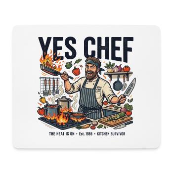 Ja, Koch, lustiger Koch - Mousepad (Querformat) - Weiß - Vorne