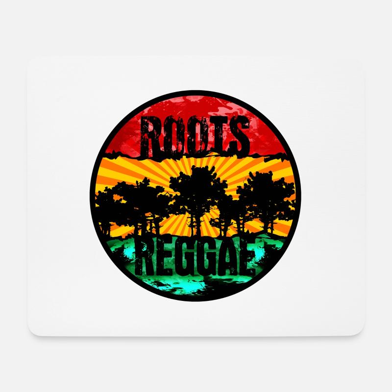 Reggae Roots Sonnenuntergang Design - Mousepad (Querformat) - Weiß