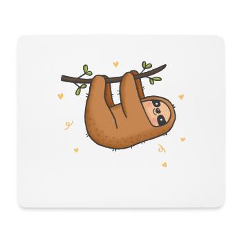 Faultier - Mousepad (Querformat) - Weiß - Vorne