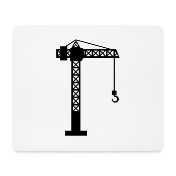 Kran Baustelle - Mousepad (Querformat) - Weiß - Vorne