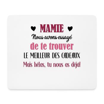 Mamie, le meilleur des cadeaux - Tapis de souris (format paysage) - blanc - Devant