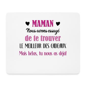Maman, meilleur des cadeaux - Tapis de souris (format paysage) - blanc - Devant