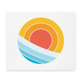 Soleil et mer - Tapis de souris (format paysage) - blanc - Devant
