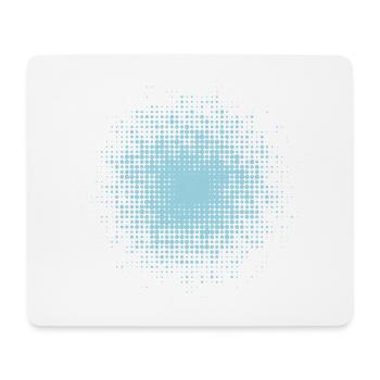 fond rond pointillé bleu clair - Tapis de souris (format paysage) - blanc - Devant