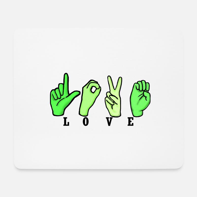 Liebestypistin III - Mousepad (Querformat) - Weiß