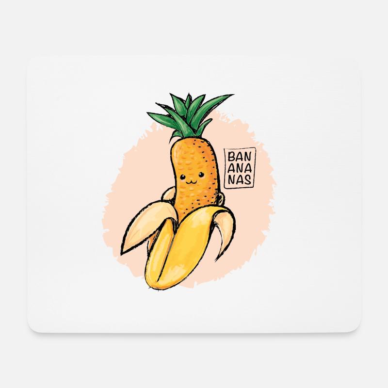 Banananas - Mousepad (Querformat) - Weiß