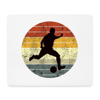Fußball Fußballer bunt vintage - Mousepad (Querformat) - Weiß - Vorne